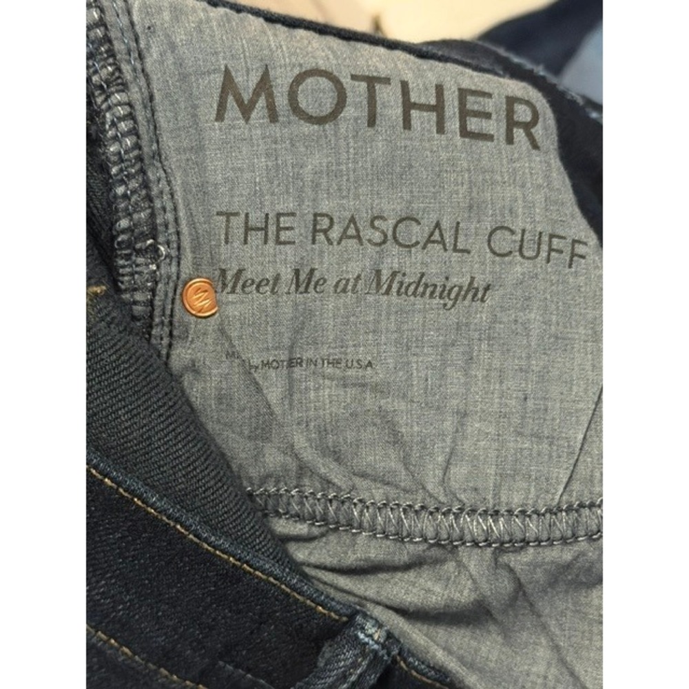 Mother Jeans Women's 27 The Rascal Cuff Meet Me at Midnight Dark Wash - Picture 5 of 6